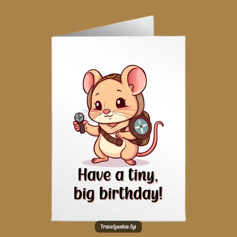 Free Printable Mouse Birthday Card Funny Downloadable Gift Explorer Theme