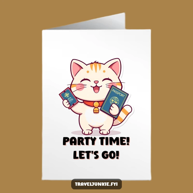 Free Printable Cat Birthday Card: Adventure Awaits Humor