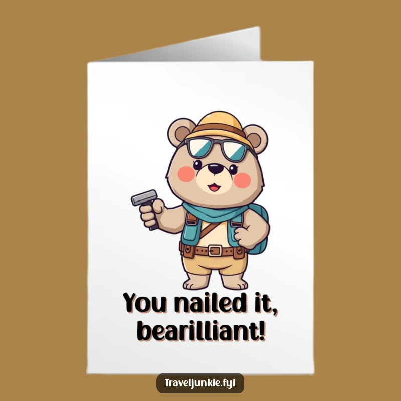 Free Printable Bear Tourist Card Funny Downloadable Gift for Any Occasion