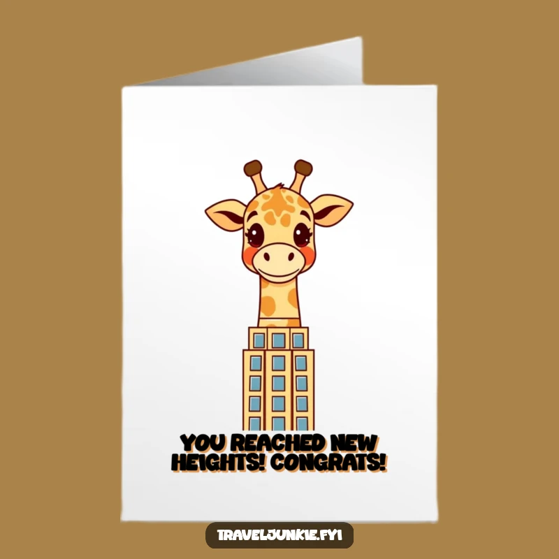 Free Printable Congrats Card: Giraffe's High-Rise Achievement View