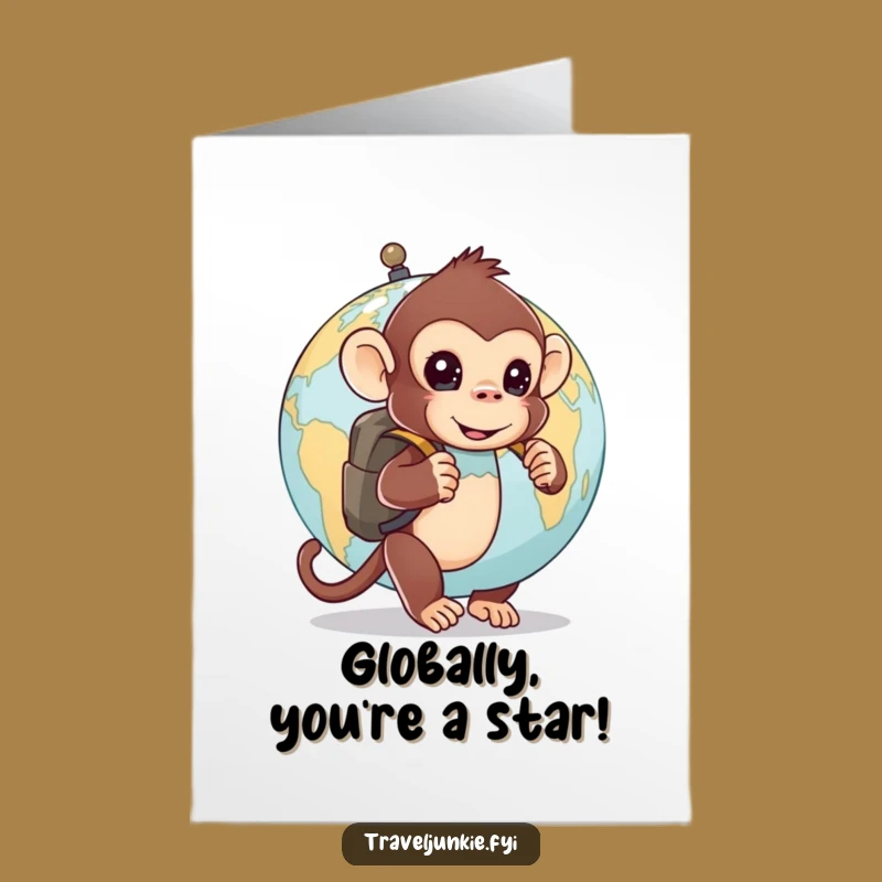 Free Printable Congrats Card: Monkey's Achievement Funny Downloadable Gift