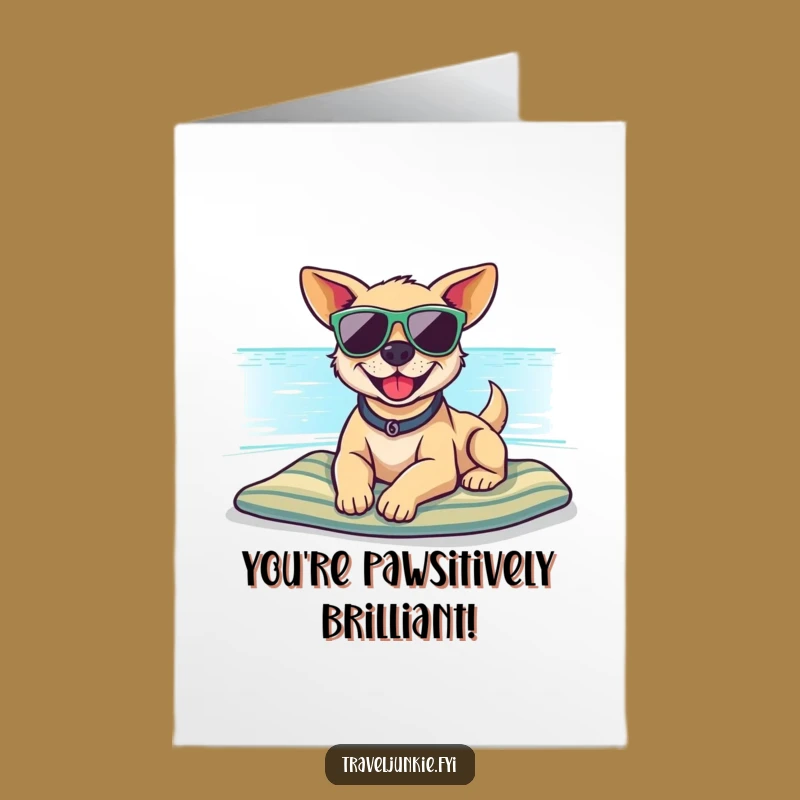 Free Printable Dog Congratulations Card - Funny Downloadable Gift for Chill Victories!