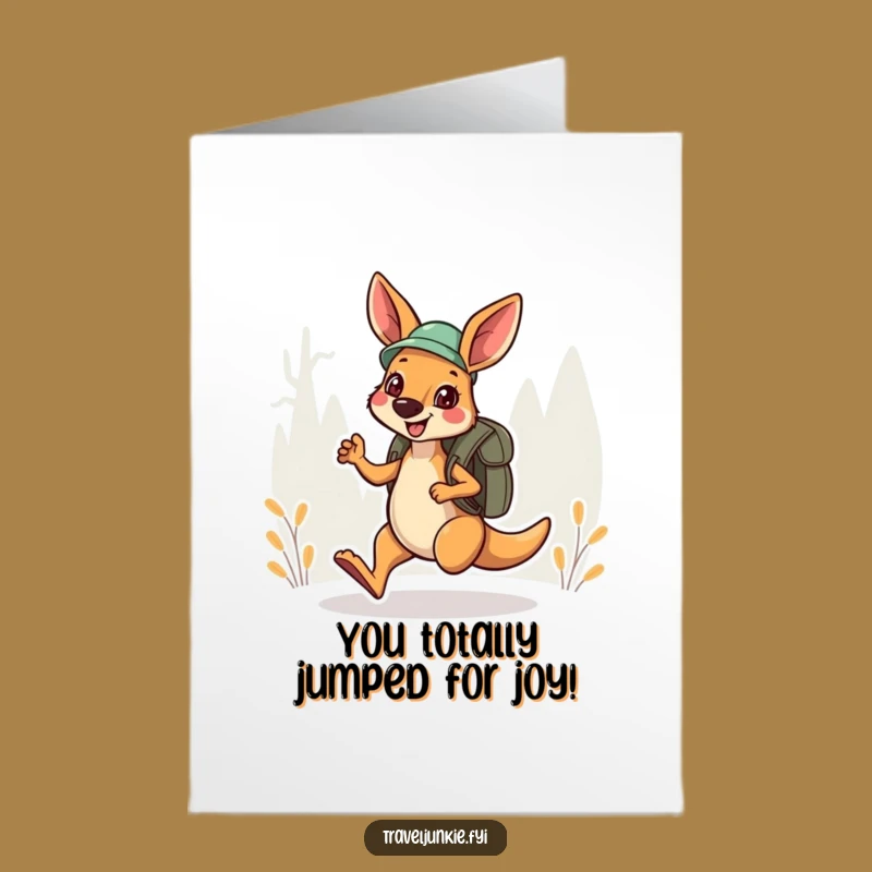 Free Printable Kangaroo Congrats Card Funny Downloadable Gift