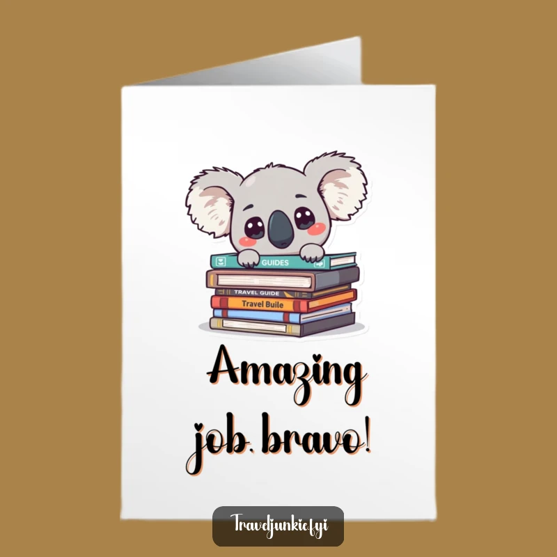 Free Printable Koala Congrats Card: Funny Downloadable Gift for Explorers