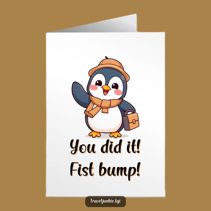 Free Printable Penguin Congrats Card: Hilarious Send-off Humor
