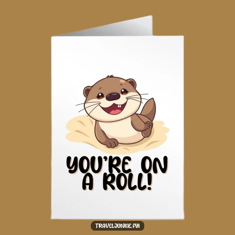 Free Printable Congrats Card: Otter's Smooth Ride - Funny Downloadable