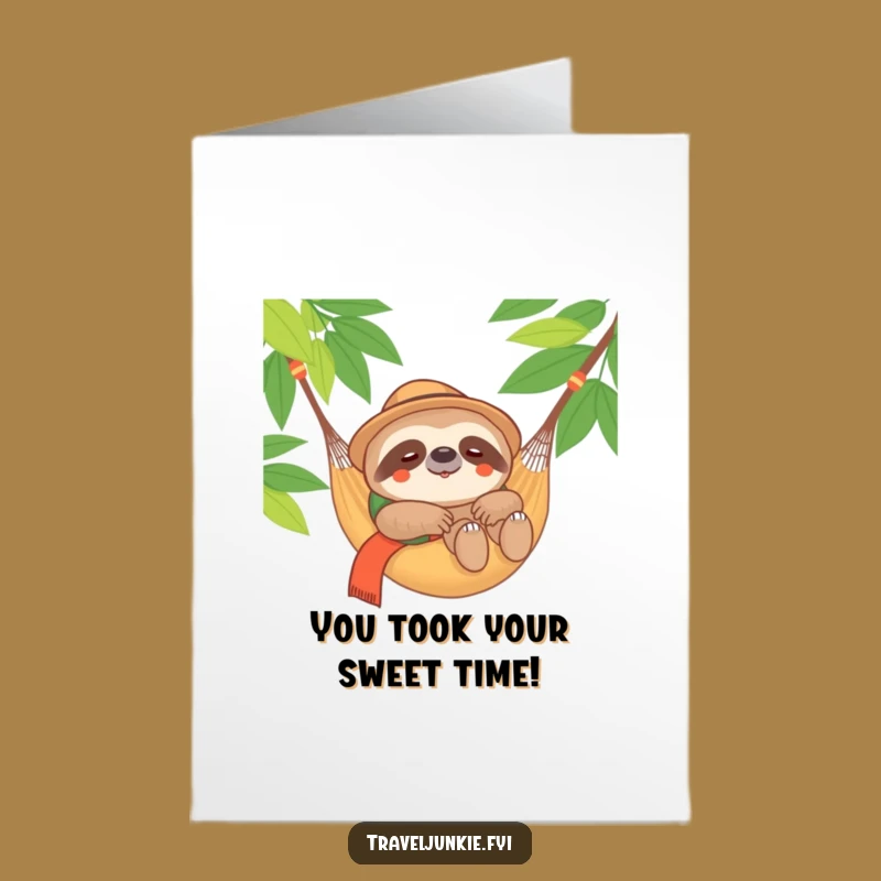 Free Printable Sloth Congrats Card: Relaxed Success Downloadable!