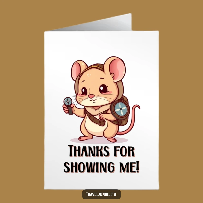 Free Printable Mouse Thank You Card Funny Downloadable Gift