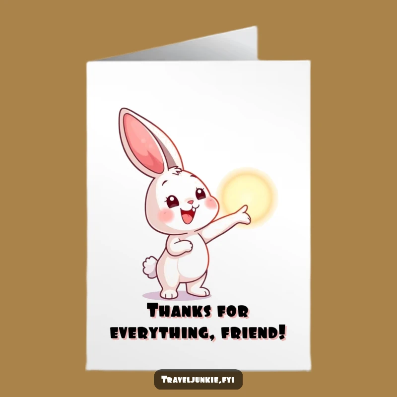 Free Printable Thank You Card: Bunny's Gratitude - Cute Downloadable