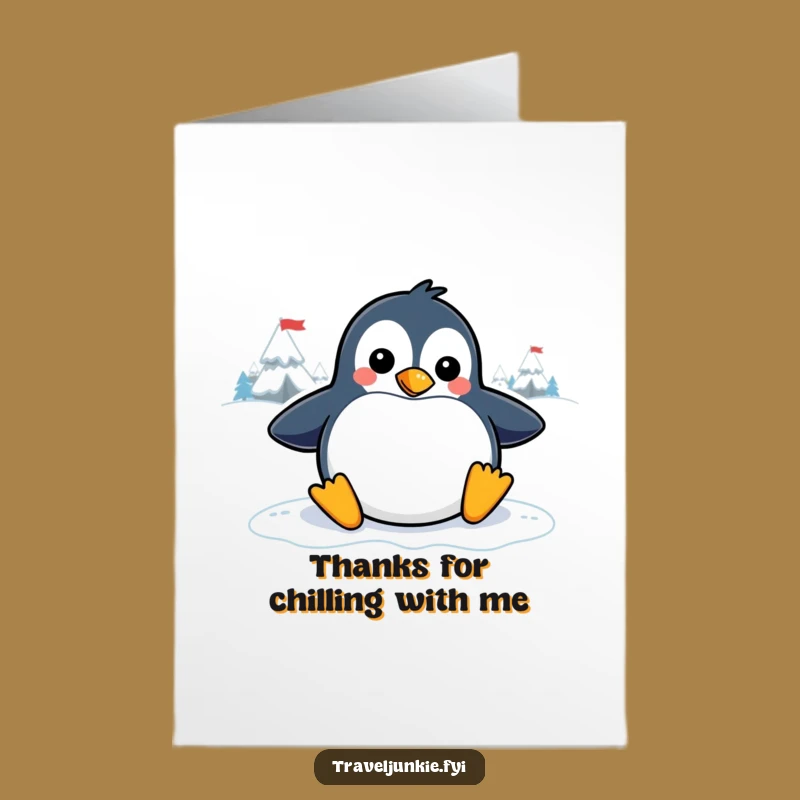 Free Printable Thank You Card: Penguin's Coolest Appreciation Slide