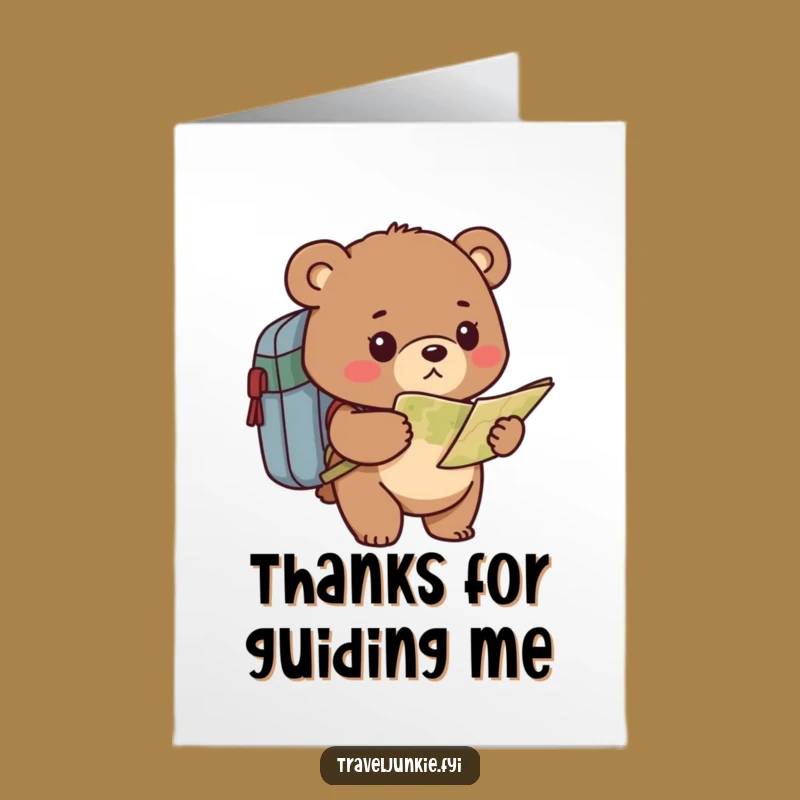 Funny Free Printable Thank You Card: Bear Explorer Gratitude, Downloadable