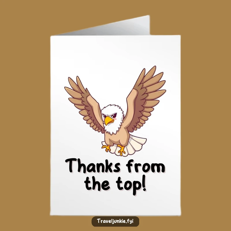 Free Printable Eagle Thank You Card Funny Downloadable Gift