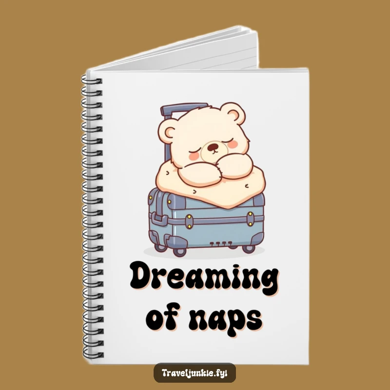 Funny Sleepy Bear Cub Notebook: Cozy Traveler's Journal Gift!