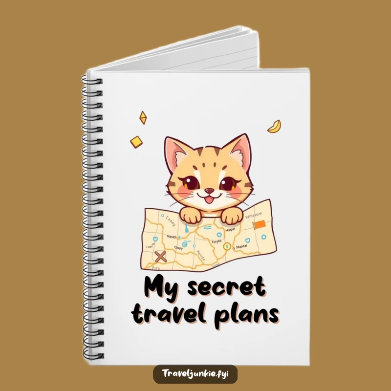 Funny Cat Notebook: Mischievous Character Journal for Travel Plans