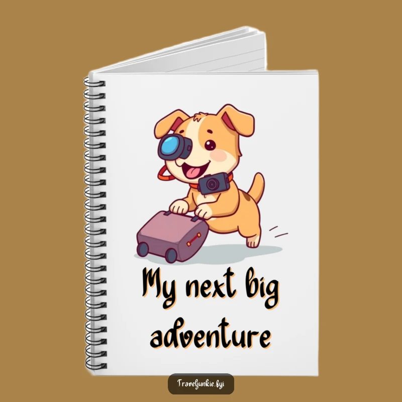 Funny Dog Camera Notebook: Playful Suitcase Chase for Jotting Down Ideas
