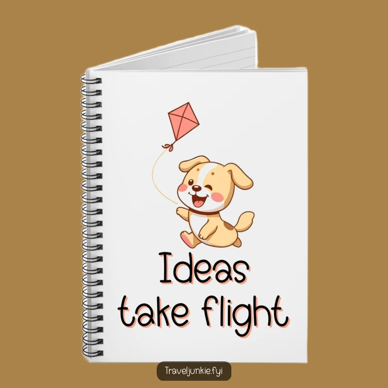 Funny Dog Kite Chase Notebook: Joyful Ideas Capture, Perfect Funny Gift for Writers!