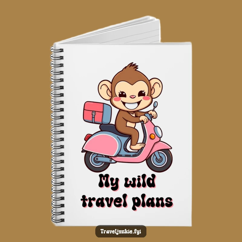 Funny Monkey Suitcase Notebook - Hilarious Journal for Travelers