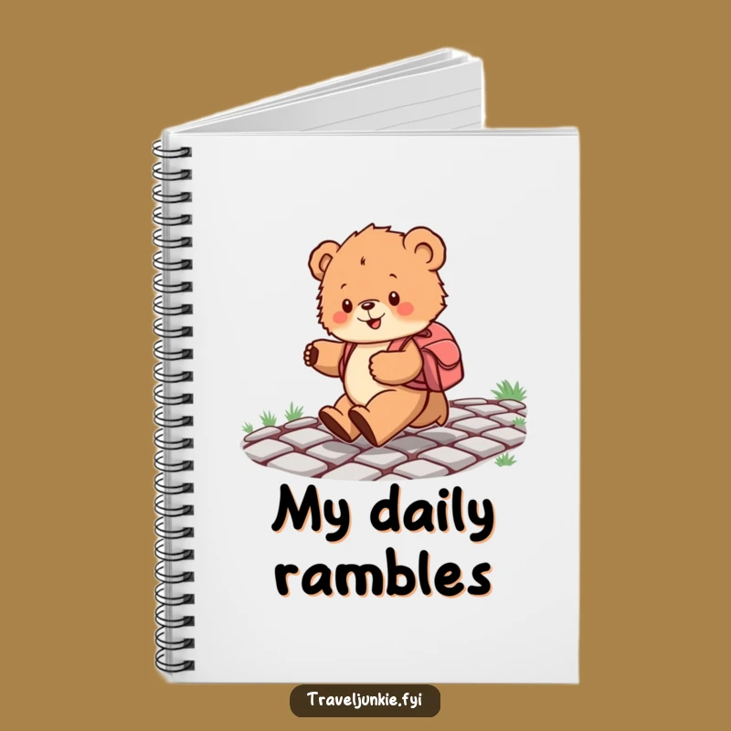 Funny Bear Cub Skipping Notebook: Journal Your Adventures with Joyful Humor
