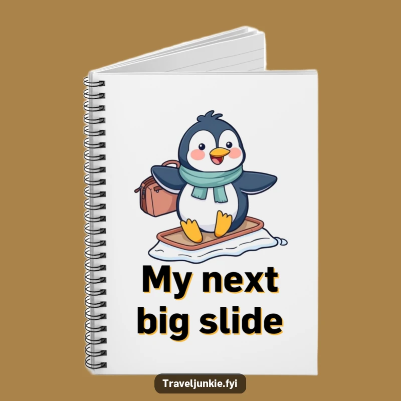 Funny Penguin Sliding Notebook: Hilarious Journal for Travel Ideas