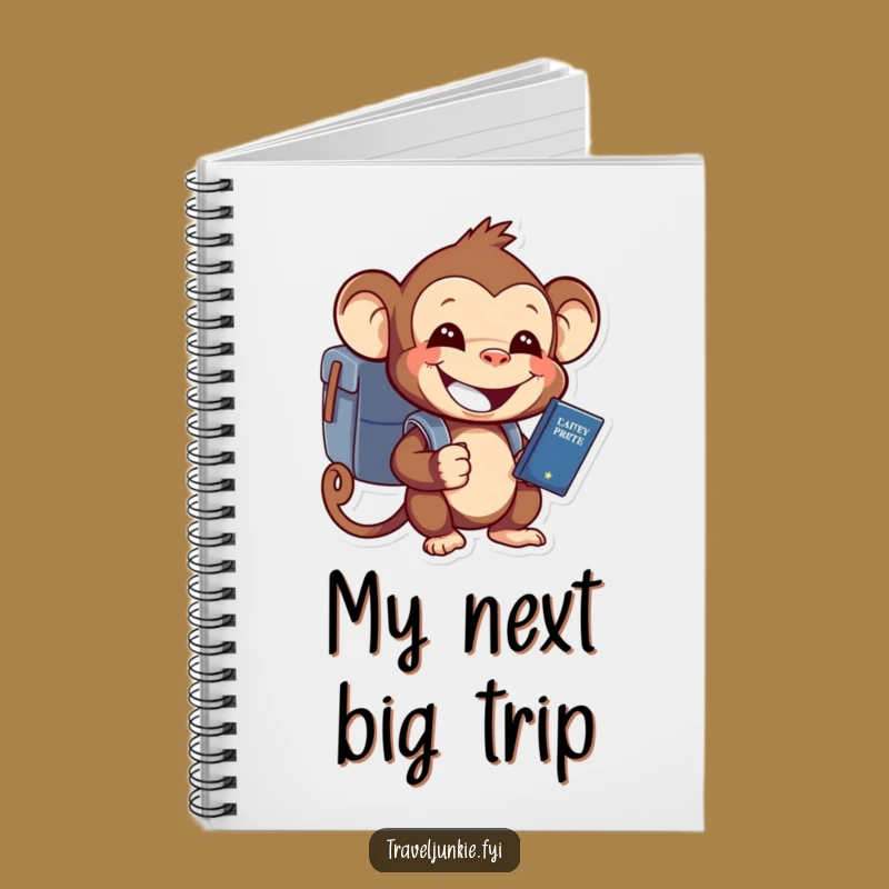 Funny Monkey Travel Journal A Hilarious Notebook For Your Adventures