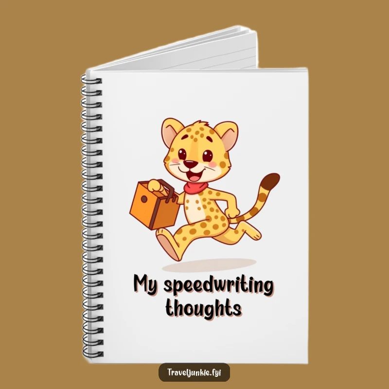 Funny Cheetah Travel Notebook: Sprint Through Your Notes!