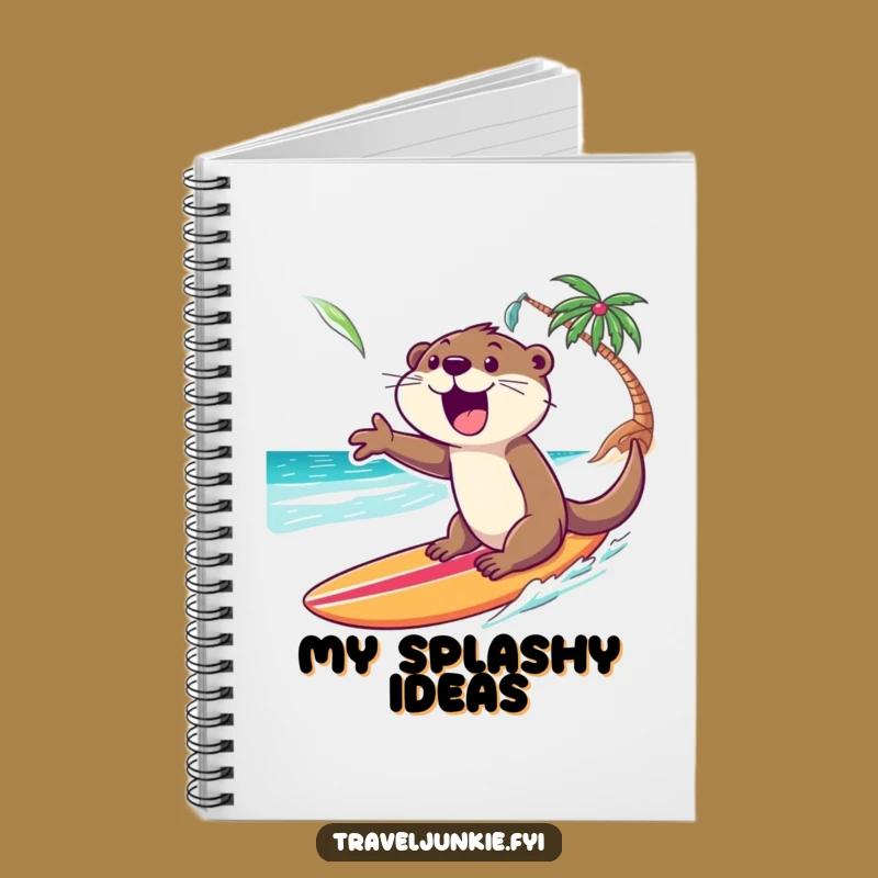 Funny Otter Surf Notebook: Journal for Beach Ideas, Excited Otter's Wave Diary