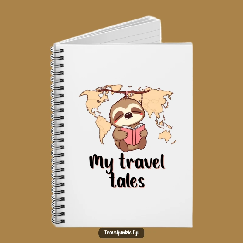 Funny Sloth World Map Notebook: Journal Your Slow Adventures!