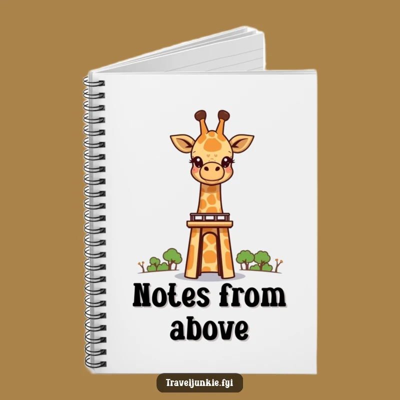 Funny Giraffe Landmark Notebook: Curious Journal for Ideas Gift