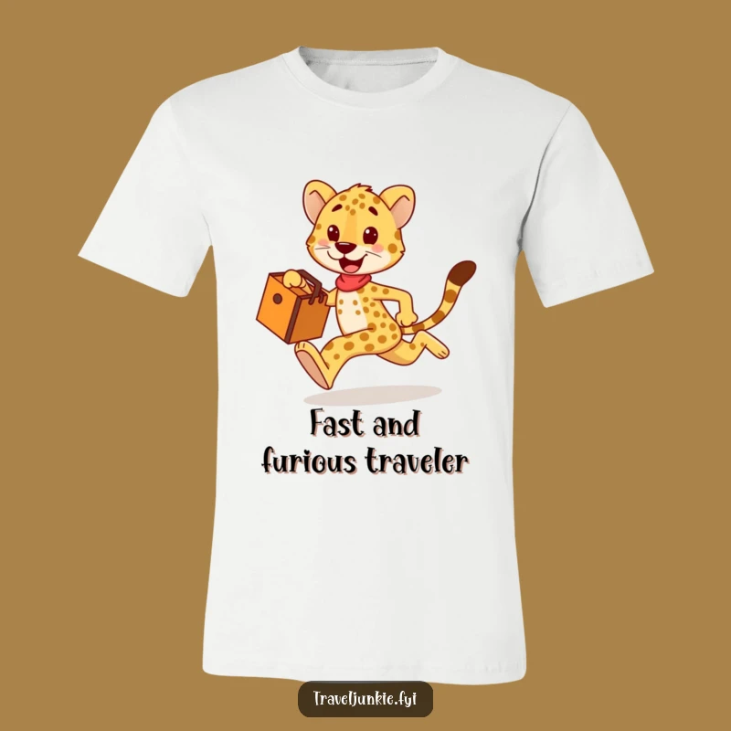 Funny Cheetah Travel T-Shirt: Sprint into Style Hilariously!