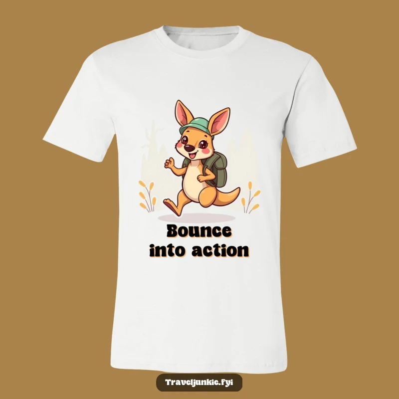 Funny Kangaroo Explorer T-Shirt: Hopping Fun, Adventure Tee