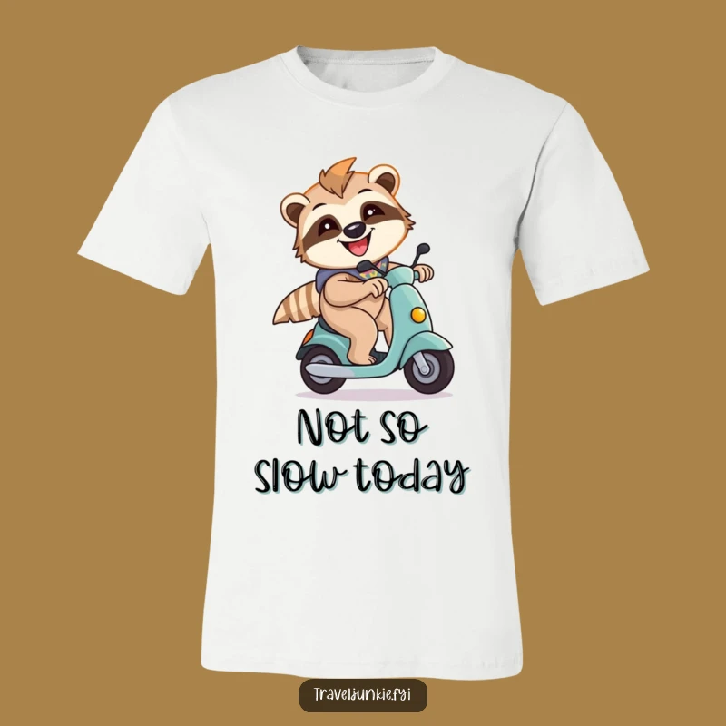 Funny Sloth Scooter T-Shirt: Energetic Animal Tee, Perfect Gift!