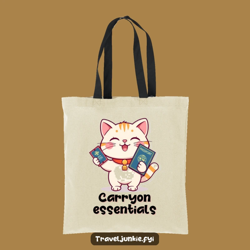 Funny Cat Travel Tote Bag: Carry Your Essentials with Humorous Wanderlust