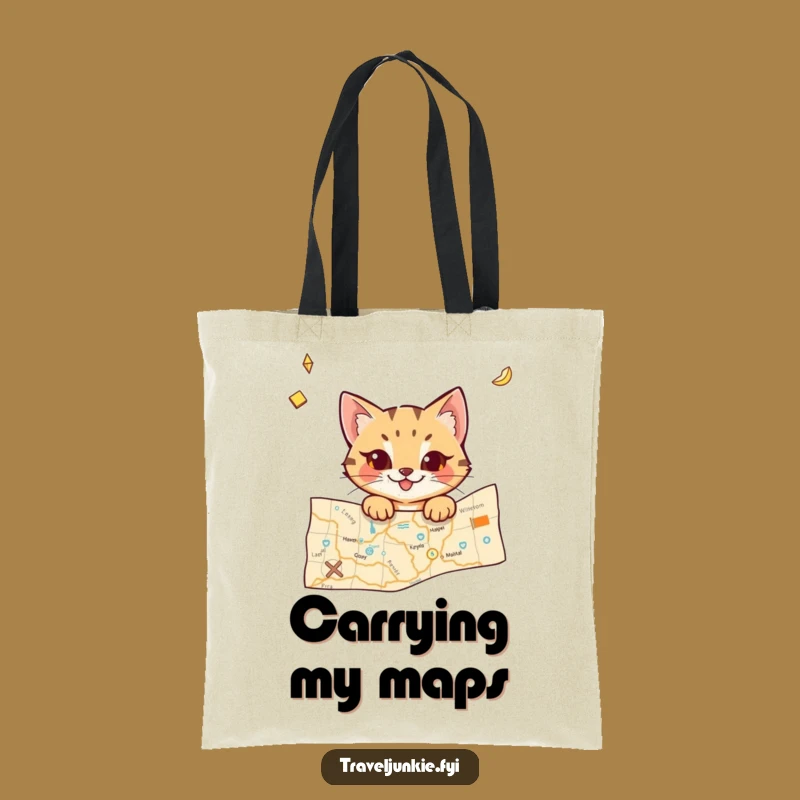 Funny Cat Travel Tote Bag: Mischievous Character Carry-All for Explorers