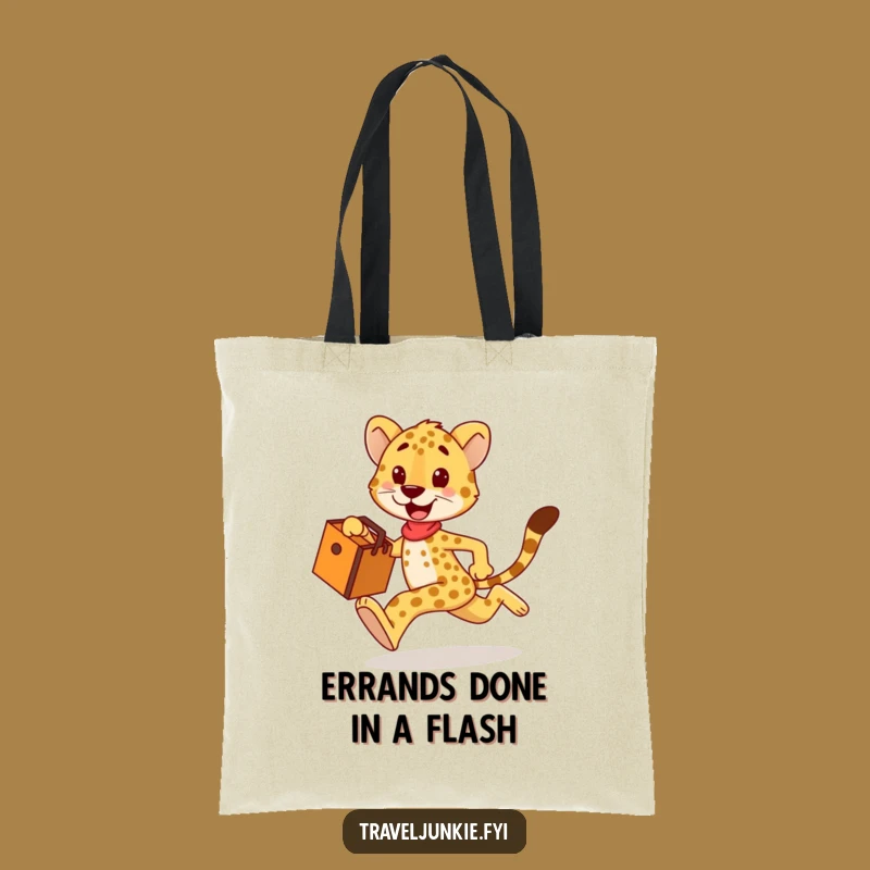 Funny Cheetah Travel Tote Bag: Carry Your Speed Hilariously!