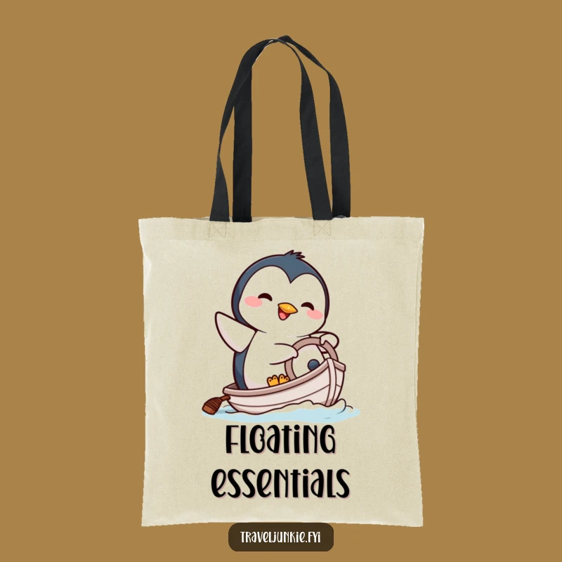Funny Penguin Tote Bag - Comical Character Nautical Accessory Gift