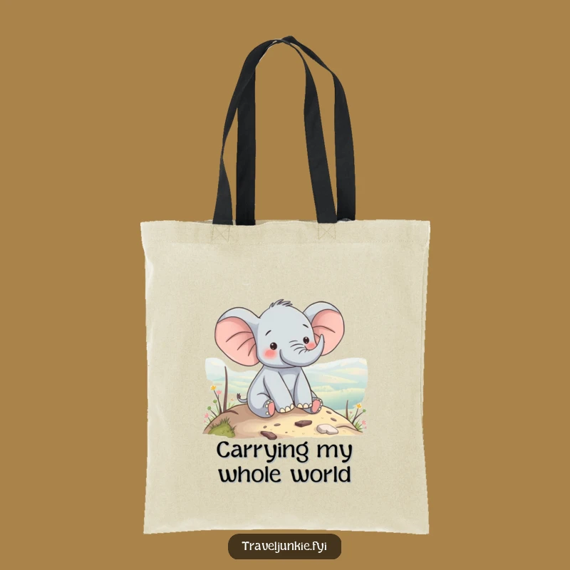 Funny Elephant View Tote Bag: Chic Carry-All for Serene Outings