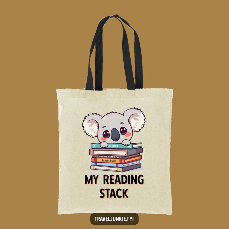 Funny Koala Travel Tote Bag A Whimsical And Hilarious Book Lover Gift