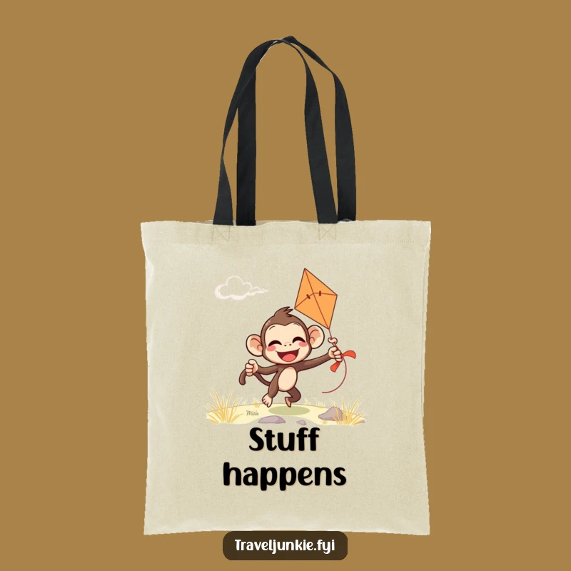 Funny Monkey Kite Tote: Giggling Windy Adventure Bag Gift