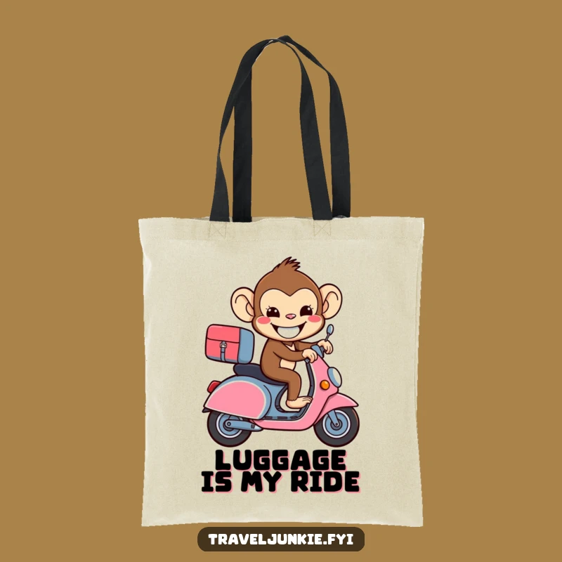 Funny Monkey Suitcase Tote Bag - Hilarious & Practical Travel Gift