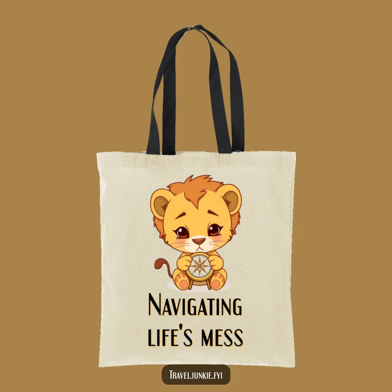 Funny Lion Cub Tote Bag: Carry Your Essentials with Humorous Style