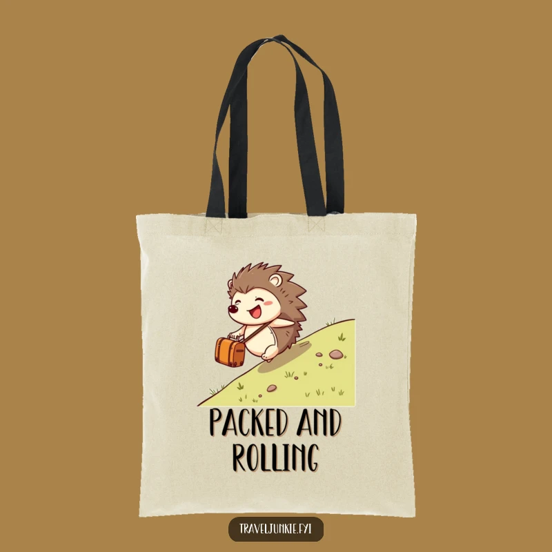 Funny Hedgehog Suitcase Tote Bag: Carry Your Joy, Travel in Style!